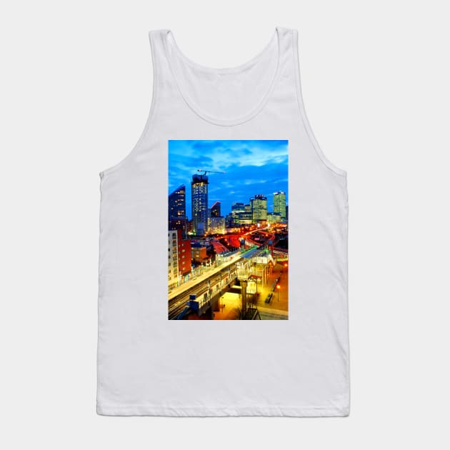 East India Dock Station Canary Wharf London Docklands Tank Top by AndyEvansPhotos